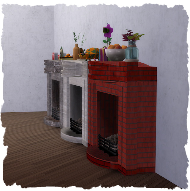 Sims 4 Fireplace Modern Antique by Chalipo at All 4 Sims