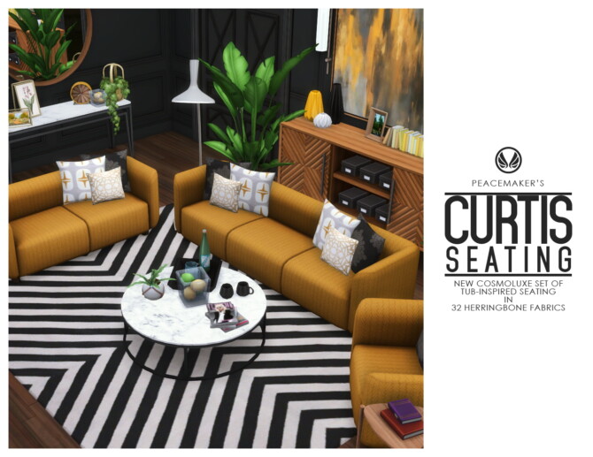 Sims 4 Curtis Seating at Simsational Designs