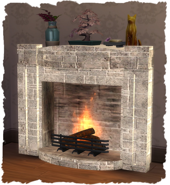 Sims 4 Fireplace Modern Antique by Chalipo at All 4 Sims