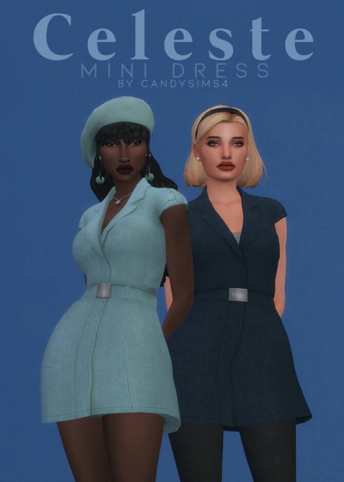 Sims 4 CELESTE MINI DRESS at Candy Sims 4