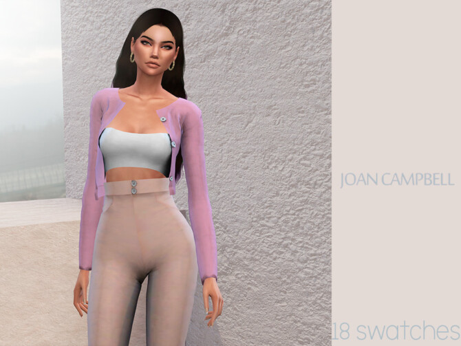 Sims 4 Chloe cardigan by Joan Campbell Beauty at TSR
