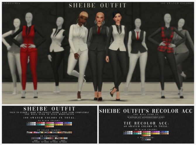 Sims 4 SHEIBE FORMAL OUTFIT at Candy Sims 4
