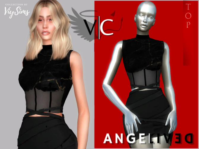 Sims 4 AngeliveD Collection Top V by Viy Sims at TSR