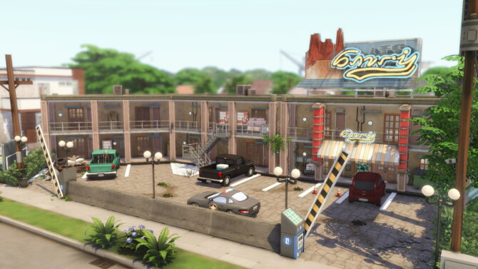 Sims 4 Sketchy Sims Motel 40x30 by bradybrad7 at Mod The Sims 4