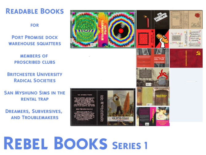 Sims 4 Rebel Books by Staberinde at Mod The Sims 4