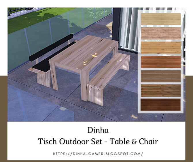 Sims 4 Tisch Outdoor Set at Dinha Gamer