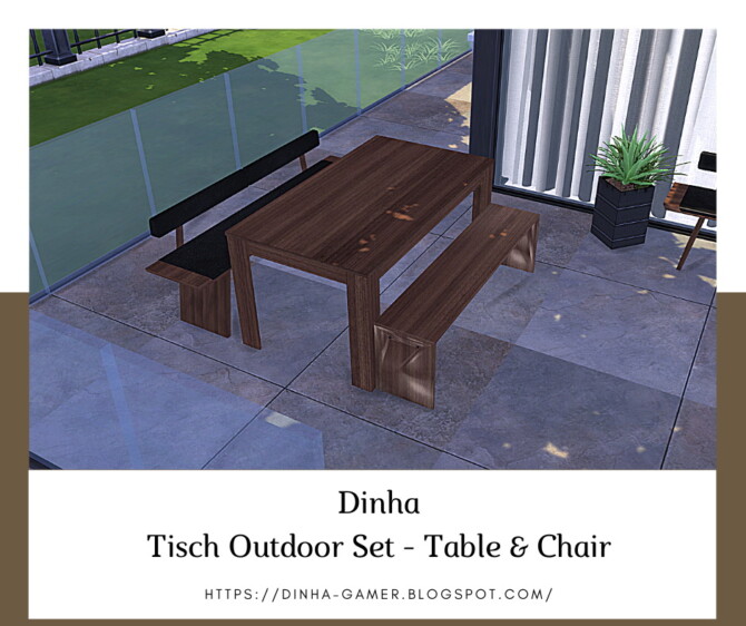 Sims 4 Tisch Outdoor Set at Dinha Gamer
