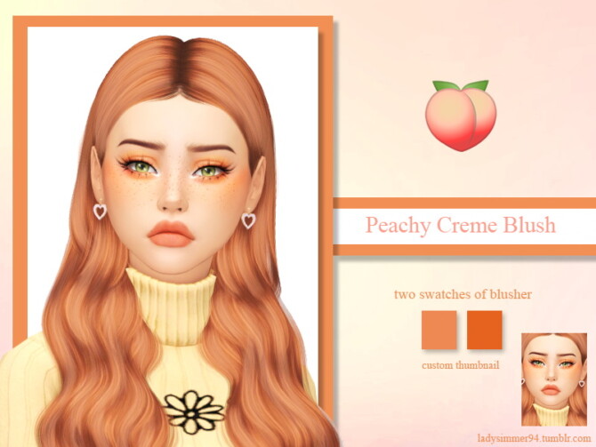 Sims 4 Peachy Creme Blush by LadySimmer94 at TSR