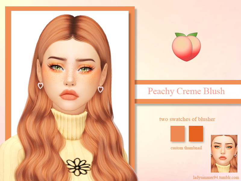 Peachy Creme Blush by LadySimmer94 at TSR » Sims 4 Updates