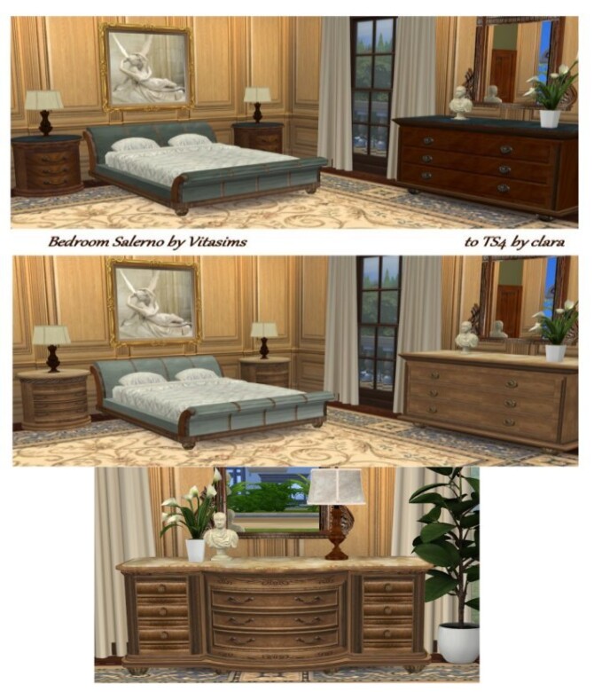 Sims 4 Vitasims Salerno Bedroom Conversion by Clara at All 4 Sims