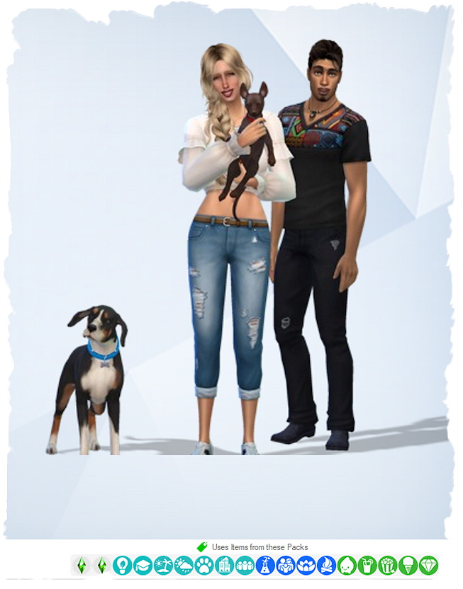 Sims 4 Brown family at All 4 Sims