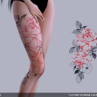 Flower Legs N2 Tattoo By Angissi