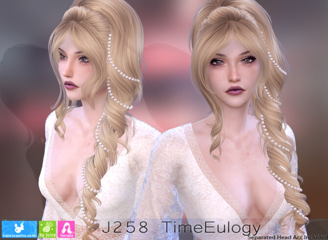 Sims 4 J258 TimeEulogy hair (P) at Newsea Sims 4