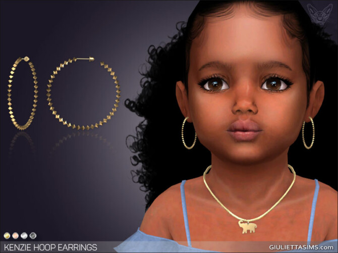 Sims 4 Kenzie Hoop Earrings For Toddlers at Giulietta