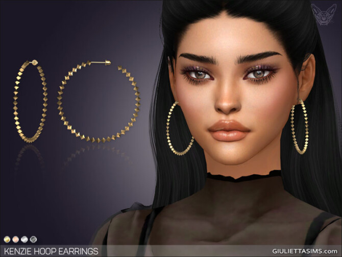 Sims 4 Kenzie Hoop Earrings at Giulietta