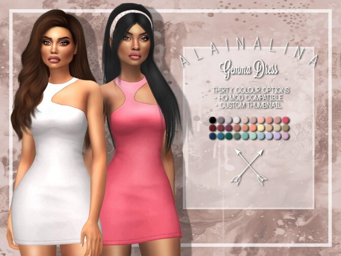 Sims 4 Gemma Dress at AlainaLina