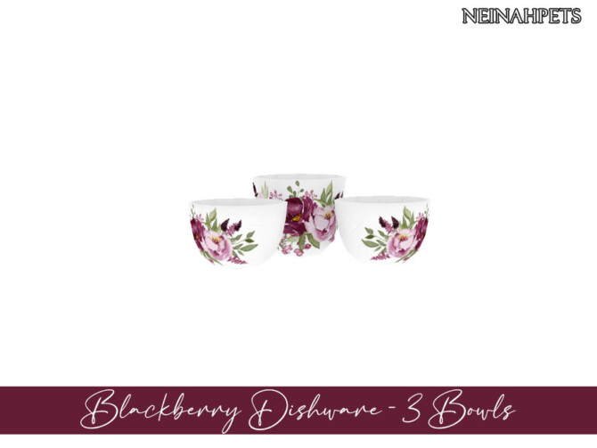 Sims 4 Blackberry Dishware by neinahpets at TSR