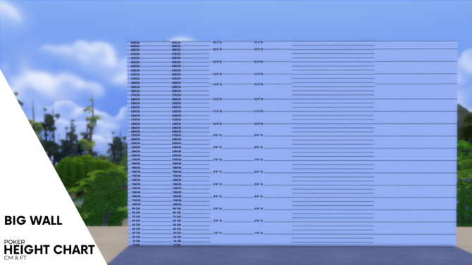 Sims 4 Height Chart by Poker at Mod The Sims 4