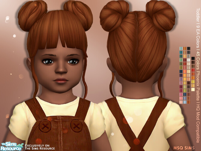 Sims 4 Alena Hair Toddler at MSQ Sims