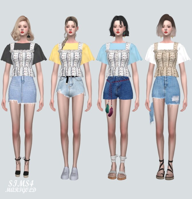 Sims 4 Crop Top With T 9P at Marigold