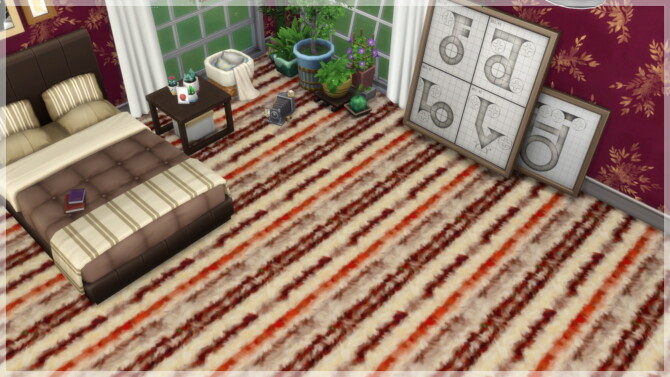 Sims 4 Fluffy Stripes Carpets at Annett’s Sims 4 Welt