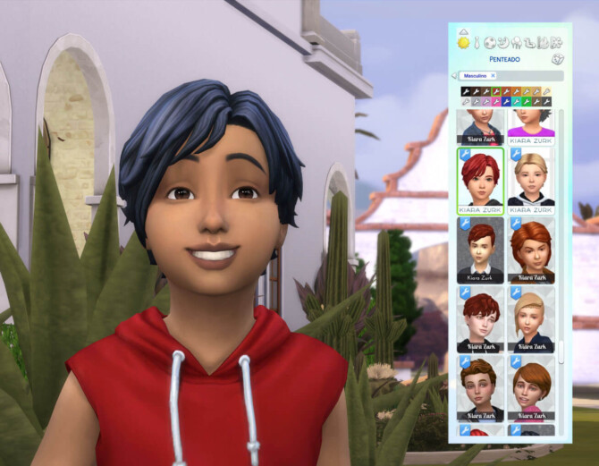 Sims 4 Romano Vargas Hairstyle for Kids at My Stuff Origin