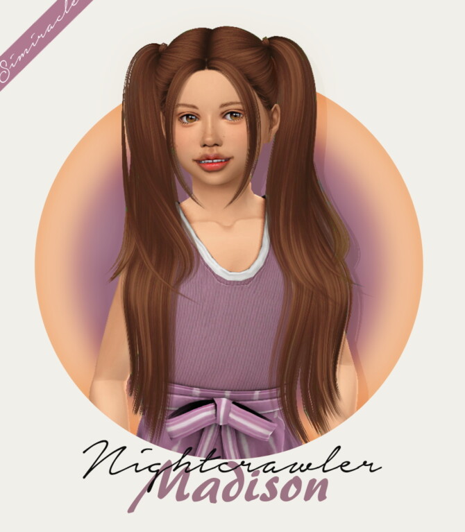 Sims 4 Nightcrawler Madison Hair Kids Version at Simiracle