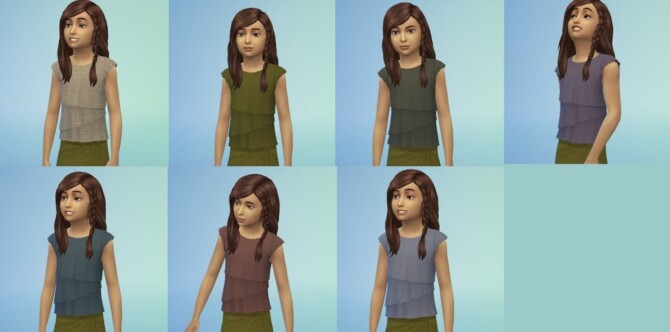 Sims 4 Efrosyni childrens top and bottom at KyriaT’s Sims 4 World