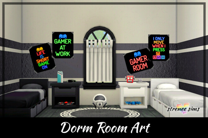 Sims 4 Dorm Room Art at Strenee Sims