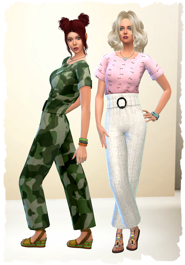 Sims 4 Two piece outfit by Chalipo at All 4 Sims