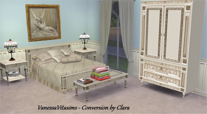 Sims 4 Vanessa Bedroom Vitasims Conversion by Clara at All 4 Sims