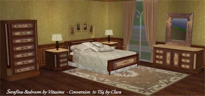 Sims 4 Serafina Bedroom Conversion by Clara at All 4 Sims