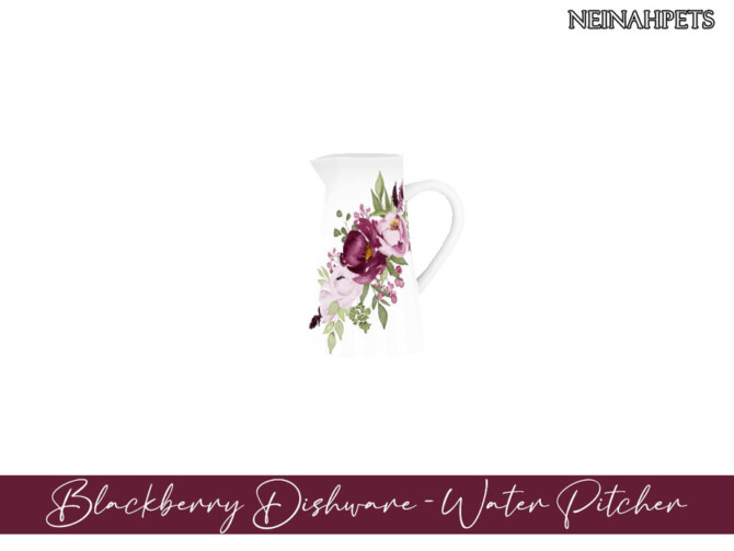 Sims 4 Blackberry Dishware by neinahpets at TSR