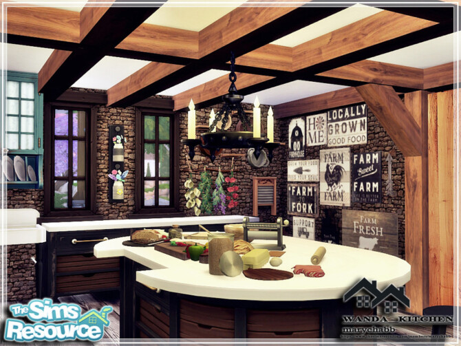 Sims 4 WANDA Kitchen by marychabb at TSR