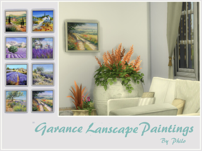 Sims 4 Garance Lanscape Paintings by philo at TSR