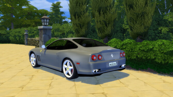 Sims 4 2002 Ferrari 550 Maranello at Modern Crafter CC