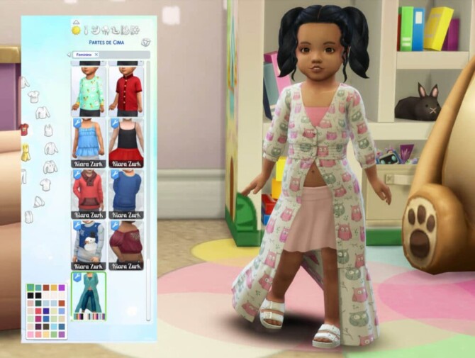 Sims 4 Top Dress Shirt for Toddlers at My Stuff Origin