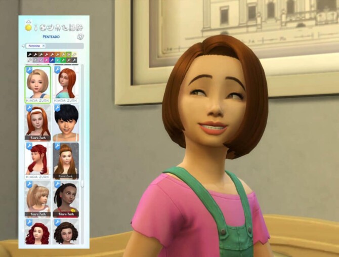 Sims 4 Gaby Hairstyle for Girls at My Stuff Origin