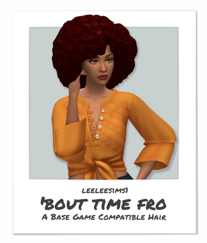 Sims 4 Bout Time Fro BGC Hair at leeleesims1