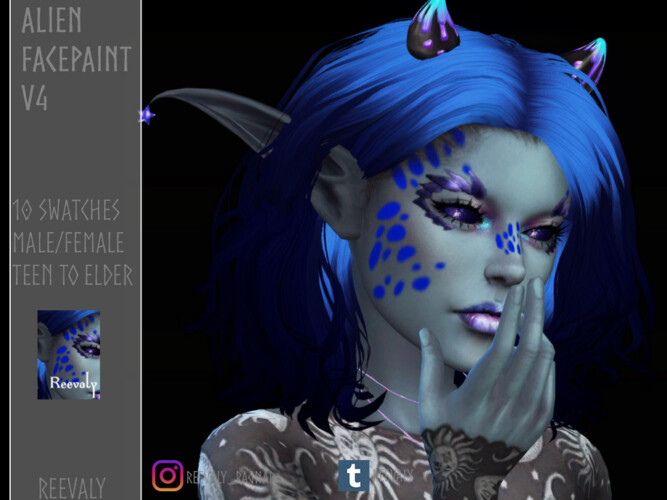 Alien Facepaint V4 By Reevaly