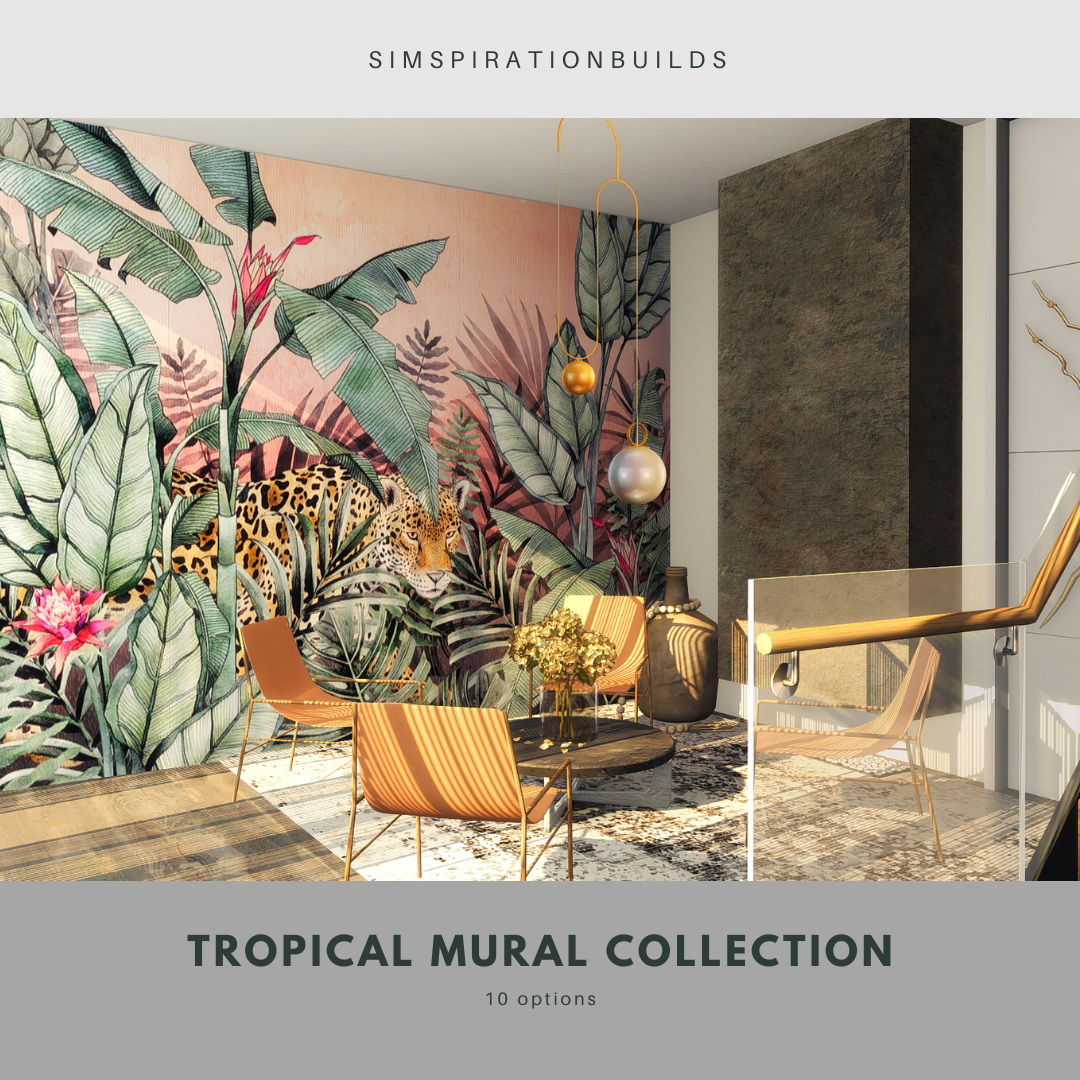 Little Tropical Mural Collection At Simspiration Builds Sims 4 Updates