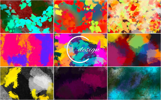 Sims 4 Abstract Murals at Cross Design