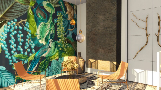 Sims 4 Little tropical mural collection at Simspiration Builds