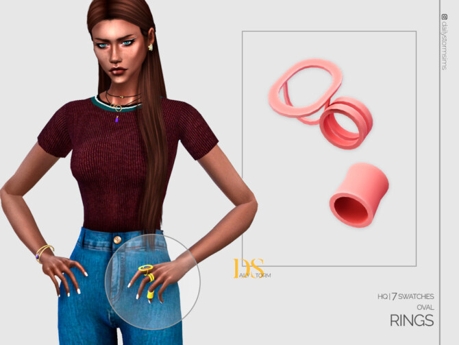 Sims 4 Oval Ring by DailyStorm at TSR
