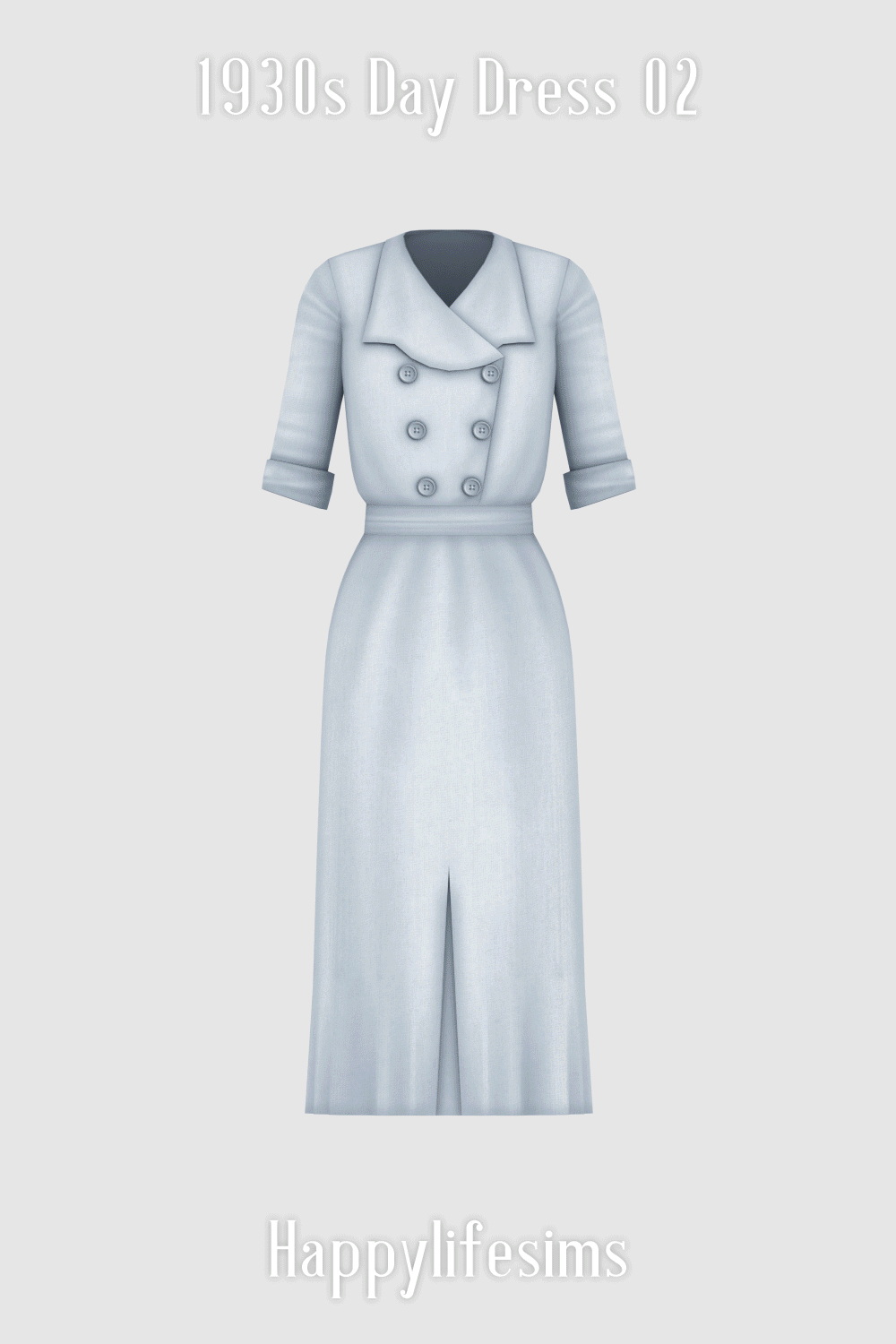 1930s Day Dress 02 at Happy Life Sims » Sims 4 Updates