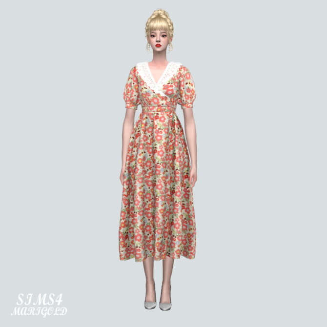 Sims 4 Long Dress LW 1 at Marigold