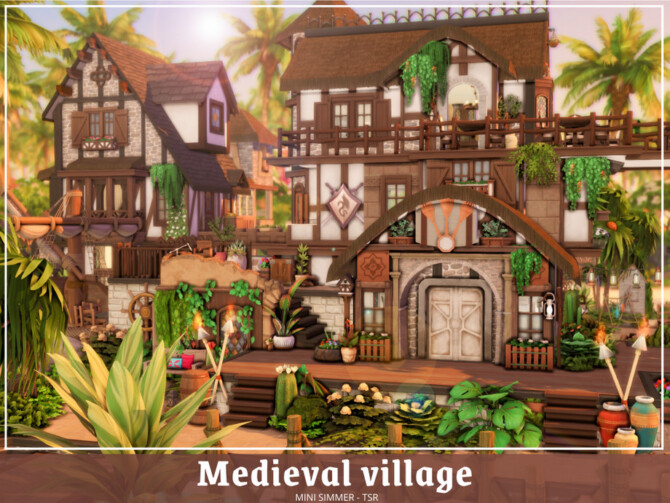 Sims 4 Medieval Village by Mini Simmer at TSR