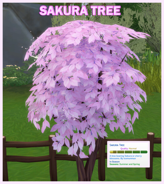Sims 4 HARVESTABLE SAKURA TREE at Icemunmun