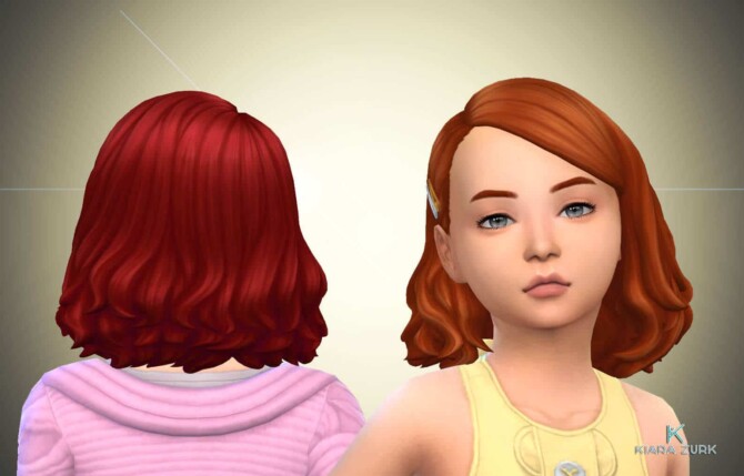 Sims 4 Medium Wavy Med for Girls at My Stuff Origin