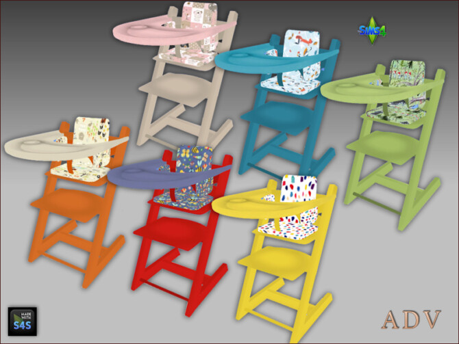 Sims 4 High chairs for toddlers at Arte Della Vita